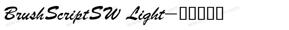 BrushScriptSW Light字体转换